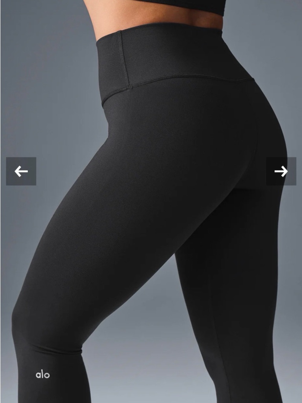 Alo High-Waist Airbrush Legging in Black Size Large - Picture 4 of 5